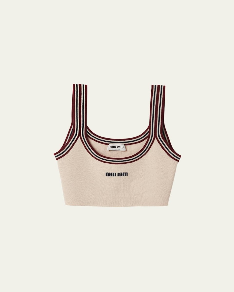 Cropped Cashmere Tank Top